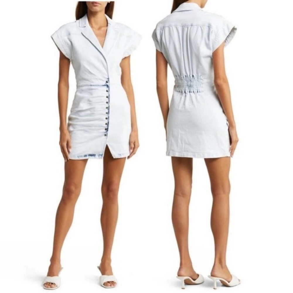 RETROFETE Gia Acid Wash Denim Mini Dress